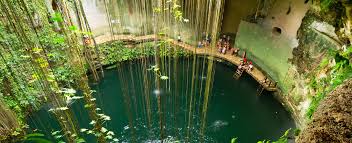 Huts and stone stairs in bg. The Discovery Of Ancient Cenote Ritual Pools Blog Solent Plastics