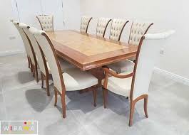 Terbang palembang pesanan ibu mia , semoga mendarat dengan selamat. Set Meja Makan Minimalis 8 Kursi Kayu Jati Furniture Jepara