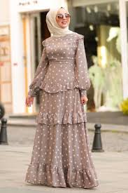 Nayla Collection Puantiyeli Vizon Tesettur Elbise 1225v Tesetturisland Com Tesettur Elbise Modell Muslim Fashion Dress Muslim Fashion Outfits Muslim Outfits