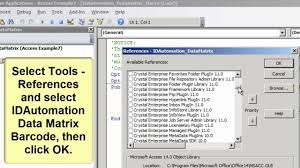 How To Create 2d Barcodes In Microsoft Access 2010 Using 2d Barcode Fonts Youtube