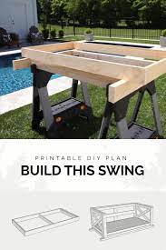Diy Crib Mattress Swing Printable Plan Video Outdoor Furniture Plans Diy Porch Swing Diy Crib Mattress