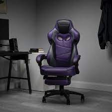 gaming chair with footrest purple black gray fortnite gaming chair gaming furniture gamer room