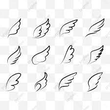 Set Of Line Wings Icon Angel Feather Wing Wing Tattoo Silhouette Flying Heaven Vector Icon Collection Of Wing Wing Clipart Feather Icons Line Icons Png And V Silhouette Tattoos Wing Tattoo