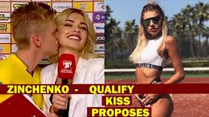 It is still unknown when they began their relationship, but the rumours started back in june. Alex Zinchenko Man City Ukraine Qualify For Euro 2020 Kisses Girlfriend Reporter And Propose Youtube