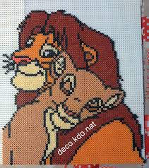 Perles Hama Nala Et Simba Le Calin Le Roi Lion Hama Beads Disney Perles Hama Motifs De Toile