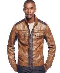 Inc International Concepts Men S Jones Two Tone Faux Leather Jacket Only At Macy S Macys Com Leather Jacket Leather Jacket Men Dapper Mens Clothes