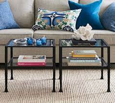 Perfect for showcasing collectibles or displaying books, they have streamlined shapes that work great in smaller spaces. Tanner 20 Square Bunching Table Pottery Barn