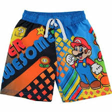 Mario Bros Beach Pant Boy Swimsuits Little Boy Fashion Tv Clothes