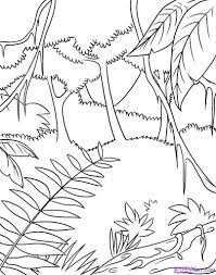 Jungle book coloring page to print and color for free. Jungle Scene Coloring Pages