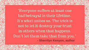 For instance, when the phone rings, don't say, i've got to take this, and walk into another room. Healing From Betrayal How To Trust And Forgive Again Patricia Morgan