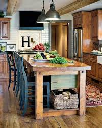 Love The Farmhouse Table Island Homemade Kitchen Island Sweet Home Rustic Kitchen