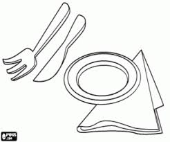 The breakfast is very minimal and served with plastic cutlery. Coloriage Assiette Couverts Et Serviette A Imprimer