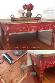 Round tables are easy to move around while square tables pair well with sectionals. 7 Red Coffee Tables Ideas