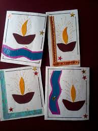 Its a super easy diwali card making idea for kids to make. Diwali Homemade Greeting Cards Ideas