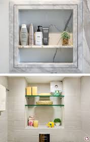 First it would a great bathroom mirror and also bathroom wall storage unit! 8 Easy Ideas To Add Storage To Bathrooms