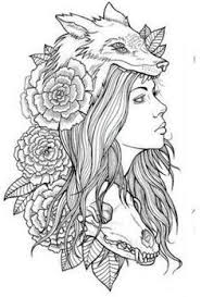 Wolf Headdress Drawing Google Search Headdress Tattoo Animal Tattoos Head Tattoos