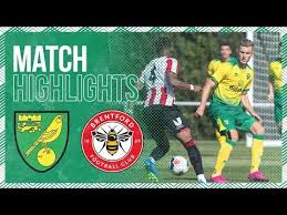 The argentine cut in from the right to find the bottom corner after 26 minutes and the canaries had little trouble seeing out victory at carrow road. Highlights Norwich City 1 3 Brentford Youtube