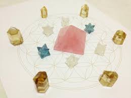 The properties of the stones used, combined with their arrangement in a sacred geometric configuration, create a unique energy. Flower Of Life Crystal Grid Template Love For Crystals Llp
