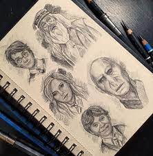 Make sure the oval is drawn more. Harry Potter Characters Sketches