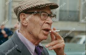 American Author Henry Valentine Miller Smoking Foto de stock de contenido  editorial