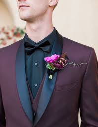 Black And Burgundy Groomsmen Suits The 12 Best Berry Wedding Decor Ideas For The Fall Obsessed Bride Groomsmen Attire Black Wedding Suits Groom Groom Wedding Attire