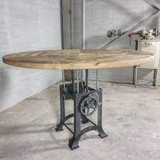 ronde in hoogte verstelbare tafel industrieel tafel industrieel industriele tafel ontwerp tafel