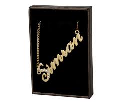 Name Necklace Simran Gold Plated 18ct Personalised Necklace Etsy