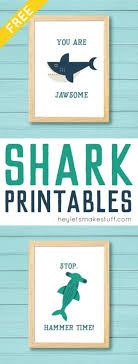 I've got a huge set of baby shark printables that has everything you need to throw an awesome themed party including invitations, party decorations, cupcake toppers, and more! Freebie Friday 16 Free Shark Printables The Party Teacher