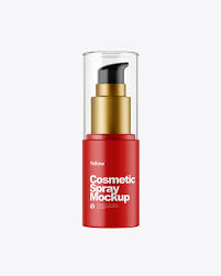 Matte Cosmetic Spray Mockup In Bottle Mockups On Yellow Images Object Mockups