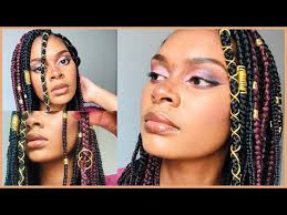 HOW TO ACCESSORISE BRAIDS || GOLD STRING, RINGS AND BEADS || SOUTH AFRICAN  YOUTUBER