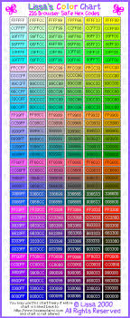 52 Abundant Html Hexadecimal Color Chart