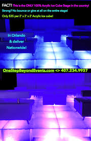 One Of A Kind Led Light Staging From Orlando Miami Tampa Party Rentals Outdoors Rentals Outdoor Party Lighting Glow Table Tent Decorations