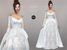 Wedding Dress Elisabeth For The Sims 4 By Beo Sims 4 Wedding Dress Wedding Dresses Sims 4