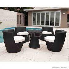 Stacking Tower 5pc Set Black Buy Wicker Outdoor Furniture Melbourne Outdoor Furniture Bris Outdoor Lounge Set Outdoor Wicker Furniture Outdoor Furniture