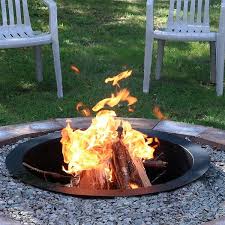 Be sure and let the fire burn out naturally. Fire Ring Durable Black Steel Diy Backyard Fire Pit Liner Rim 27 Overstock 11594213