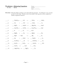 Kb on matter and chemistry knowled. 35 Balancing Equations Practice Worksheet Answer Key Worksheet Resource Plans
