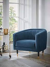 Fluted Velvet Occasional Chair Blue Lounge Chair Uk Occasional Chairs Blue Occasional Chair