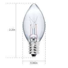 6 Pack Lv156 C7e12 Levoit Salt Lamp Light Bulbs Himalayan Salt Lamp Original Replacement Bulbs 15 Watt E12 Socket Long Lasting Incandescent Light Bulbs Salt Lamps