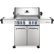 Push the instastart ignition button for matchless lighting, then select your heat. Napoleon Prestige 500 Stand Alone Gas Grill With Infrared Side And Rear Burners In Stainless Steel Bbq Authority