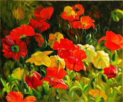 Maybe you would like to learn more about one of these? Bright Red Poppies Original Oil Painting Summer Red Yellow Wonderful Flowers Painting By Liliya Volskaya Saatchi Art