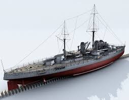 French Wwi Battleship Courbet By Eric Rossignol 3d Cgsociety Battleship Wwi Model Ships