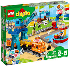 Lego Duplo 10875 Pas Cher Le Train De Marchandises Lego Duplo Town Lego Duplo Lego Duplo Sets