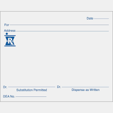 Part # 04289, perforated paper template. Free Blank Prescription Template