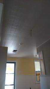 Pressed Tin Wallpaper Painted With Benjamin Moore Advance High Gloss Pm2 White Paintable Wallpaper Design Interior Design