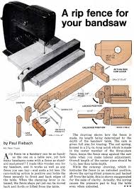 Band Saw Rip Fence Plans Band Saw Tips Jigs And Fixtures Woodarchivist Com Bandsaw Fence Planning Woodworking Saws
