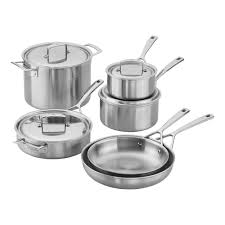 Zwilling J A Henckels Zwilling Aurora 10 Piece 5 Ply Stainless Steel Cookware Set 66080 000 The Home Depot Cookware Set Stainless Steel Cookware Set Stainless Steel Cookware