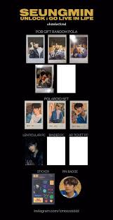 Buy stray kids unlock merch polaroid pre order pc hyunjin chan jisung minho changbin online at an affordable price. On Twitter Seungmin Template Wishlist Stray Kids Unlock Go Live In Life Merch Beyond Live Preview Credit To The Owner ìŠ¤íŠ¸ë ˆì´í‚¤ì¦ˆ í´ë¼ Straykids Seungmin ìŠ¹ë¯¼ Https T Co G0nozyumo5