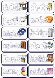 furniture and parts of the house flashcards vocabulary home learning muscle pdf
