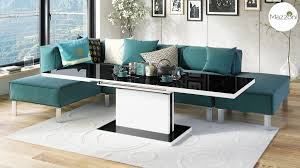 Tolle angebote bei ebay für couchtisch weiß hochglanz. Design Couchtisch Tisch Aston Schwarz Hochglanz Weiss Matt Stufenlos Hohenverstellbar Ausziehbar 120 Bis 200cm Esstisch Design Impex
