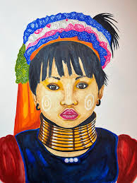 Watercolor painting techniques for luminous skin effect